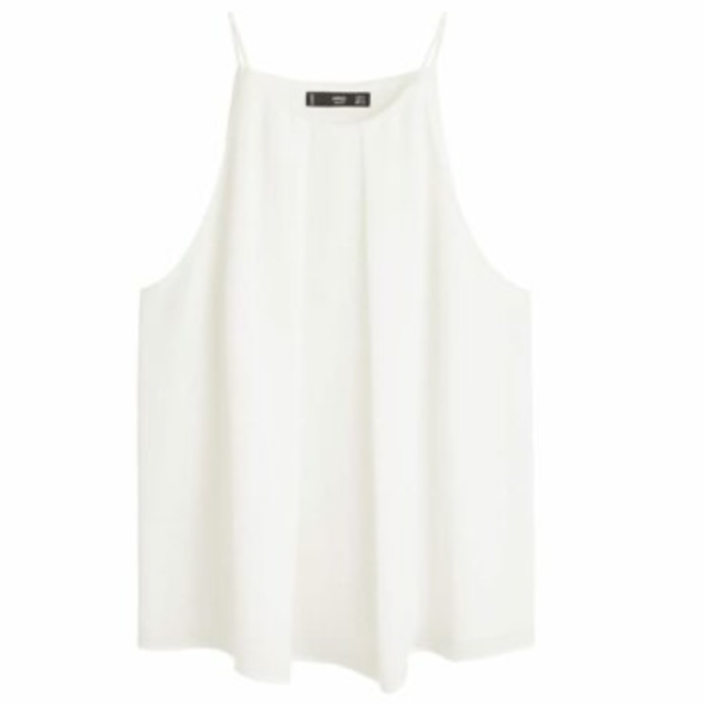 NEW Mango Suit Silk White Halter Top - WITH TAG